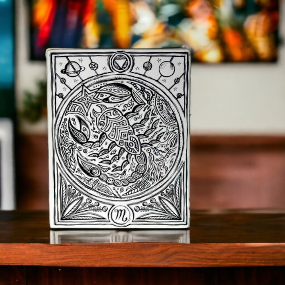 Scorpio Wooden Color Book Box Sign by Primitives By Kathy